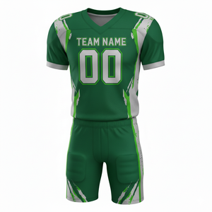 Conjunto de Uniforme de Fútbol Americano Personalizado con Logotipo Frontal, 100% Poliéster, Antibacteriano, de Secado Rápido, para Todas las Temporadas - Product Image 4