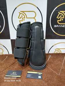 BRAND ZONE Sports Bottes pour chevaux en néoprène hautement élastique et cuir PU avec design extérieur en maille respirante pour la protection des jambes - Product Image 3