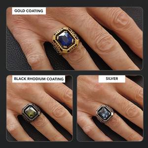 Bague personnalisée BOJ 002, gravée avec votre nom et vos logos sur mesure, faite à la main en argent 925 plaqué or, design unique, prix bas, en solde - Product Image 2