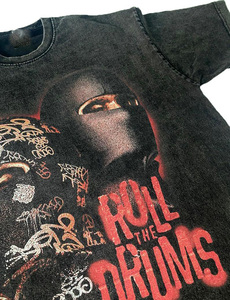 T-shirt noir à manches courtes pour homme de haute qualité avec imprimé masque, style streetwear, coupe classique, en jersey de coton, col rond, logo sur le devant - Product Image 5