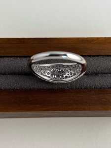 Moissanite Round Cut Statement <b>Dome</b> Cocktail <b>Ring</b> For Women's original 925 Silver For Wedding Surprise Gift For Lovers - Product Image 6