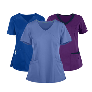 La mejor calidad de enfermería Scrubs Spandex PE rayón diseños dental elegante mono Hospital Médico hombres/mujeres-FMF fábrica-bajo MOQ - Product Image 1