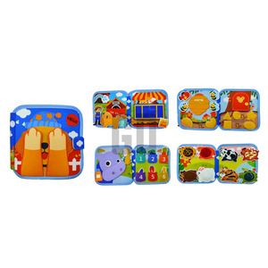 Livre sensoriel en feutre silencieux Peek-a-Boo Puppy Daily Life & Tactile Sensory - Product Image 1