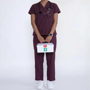 Ensemble de blouses médicales personnalisées avec logo OEM, coupe ajustée, uniforme d'infirmière, vêtements de travail pour hôpital, pour hommes et femmes - Product Image 2
