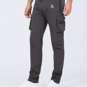 Pantalon cargo en toile pour homme 100% coton écologique léger style vintage taille mi-haute safari séchage rapide respirant couleur unie - Product Image 5