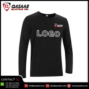 Custom Logo Print Quick-Drying Breathable 100% Cotton Microfiber Round-Neck Long Sleeved Sport T Shirt with Full-Sleeve Design - Product Image 2