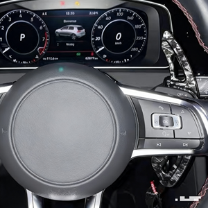 Extension de palettes de changement de vitesse pour <span class=keywords><strong>volant</strong></span>, décoration en fibre de carbone forgée, noir brillant pour VW Tiguan/Lamando/Golf 6/<span class=keywords><strong>Scirocco</strong></span> - Product Image 1