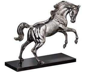 Sculpture de cheval moderne minimaliste en aluminium, pièce décorative haut de gamme pour les espaces d'entreprise et d'hôtellerie - Product Image 1