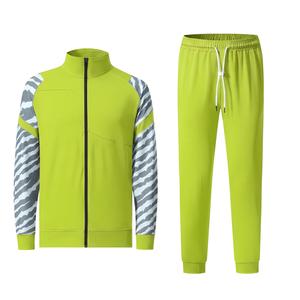Survêtement d'entraînement long personnalisable pour homme, ensemble hiver football avec veste zippée et pantalon, service OEM pour tenue de football - Product Image 4