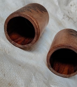 Vaso de Madera Duradero Hecho a Mano de Primera Calidad, Taza de Madera Natural Ecológica Reutilizable para Jugo, Agua, Cerveza, Estilo Clásico HA - Product Image 3