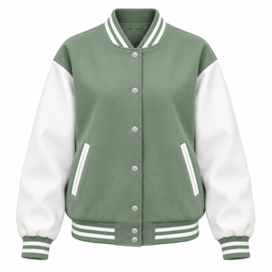 Chaquetas Cortas para Mujer, Estilo Personalizado, Chaquetas Varsity de Lana para Mujer, Mayoristas, Diseño Personalizado, Parches Bordados - Product Image 3