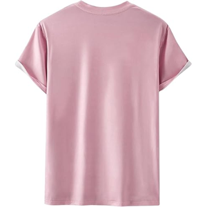 Camiseta de Hombre con Estampado Tropical Ombre, Estilo Urbano de Verano, Cuello Redondo, Manga Corta, Informal, de Algodón - Product Image 3