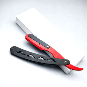 Premium Barber Straight <b>Razor</b> Stainless Steel Black Handle Sharp Edge <b>Razor</b> for Men Grooming Salon Use - Product Image 1