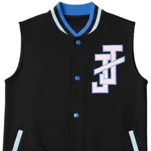 Chaleco Varsity para Mujer Jack and Jill con Parche de Chenilla, Botones a Presión, Sin Mangas, Informal, a la Moda, Prenda Exterior Femenina - Product Image 4