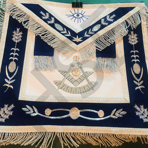 Masonic Past Master <b>Apron</b> Blue Lodge Regalia Embroidered Silver - Product Image 2