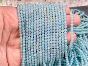 Cuentas de Amazonita Natural, Lisas y Redondas, de 2mm, 3mm, 4mm y 6mm, Cuentas Sueltas para Fabricación de Joyería, Pulseras, DIY, Venta al Por Mayor - Product Image 2
