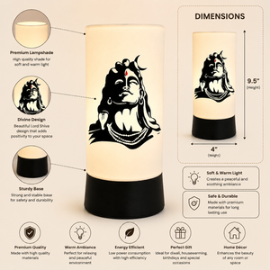 Lord Shiva LED Table Lamp Divine <b>Night</b> <b>Light</b> Spiritual Home Decor Bedside Lamp Meditation Pooja Room Warm Ambient Decorative - Product Image 5