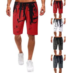 Shorts décontractés en laine unie pour hommes, personnalisables en gros, avec taille élastique confortable pour la course, impression par transfert thermique - Product Image 5