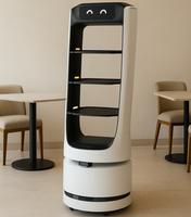 Robot Camarero para Entrega de Alimentos en Hoteles, Restaurantes y KTV, con Recarga Automática y Diseño para Pasillos Estrechos, Modelo ZSA-103