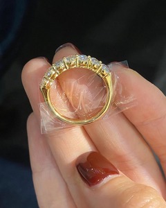 แหวนเพชรทรงกลมทองคำ 14k แบบคลาสสิก แหวนหมั้นแบบคลาสสิก ประดับด้วยเพชรเลี้ยงในห้องปฏิบัติการ - Product Image 4