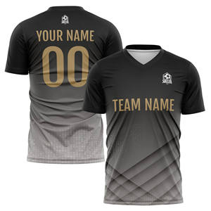 เสื้อฟุตบอลซับลิเมชั่นแบบกำหนดเองสำหรับผู้ชาย เสื้อฟุตบอลย้อนยุคสีดำชมพู ลายกราฟิกฮาล์ฟโทน ชุดทีม ชุดฝึกซ้อมแบบกำหนดเอง - Product Image 6