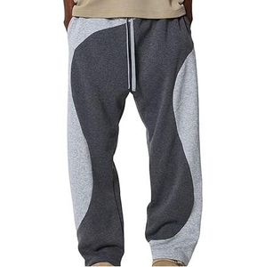 Jogger Wholesale OEM High Waist Casual Baggy <b>Trouser</b> Stacked Flares Drawstring Wide Leg Sweatpants Joggers regular use athletic - Product Image 4