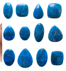 Apatite Gemme Naturelle en Cabochon, Pièces Magnifiques à Effet Couleur Océan pour la Fabrication de Bijoux - Product Image 1
