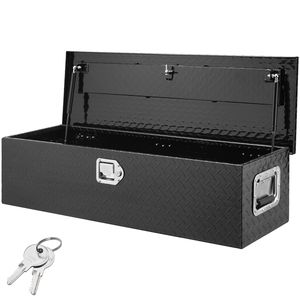 Heavy-Duty Aluminum Truck Bed <b>Tool</b> <b>Box</b> with Diamond Plate Side Handle Lock Keys <b>Storage</b> Chest <b>Box</b> with Organ Feature - Product Image 5
