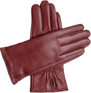 Wholesale High Quality Winter Lambskin Leather <b>Gloves</b> for Men Women Touchscreen Thermal <b>Warm</b> Outdoor Travel - Product Image 5