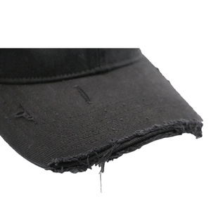 Gorra de Béisbol de Alta Calidad de 6 Paneles, de Algodón Lavado y Desgastado, con Logotipo Bordado Personalizado, Gorras de Papá, Gorras de Béisbol Desgastadas - Product Image 5