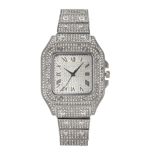 Montre carrée à quartz tendance 2026 pour homme, bracelet en acier inoxydable, cadeau pour chanteur hip-hop, avec cadran en verre et affichage à aiguilles, étanche - Product Image 5