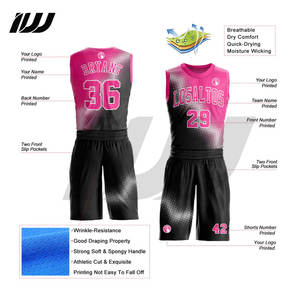 Uniformes de Baloncesto de Buena Venta, Ropa Deportiva, Conjuntos de Camisetas de Baloncesto para Entrenamiento - Product Image 5