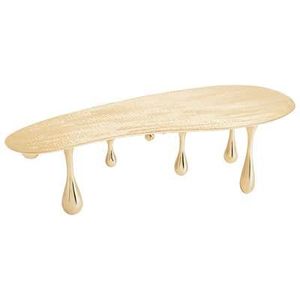 Modern Bend Legs Antique Brass Metal <b>Console</b> <b>Tables</b> <b>with</b> <b>Marble</b> <b>Table</b> <b>Top</b> for Home Office - Product Image 4