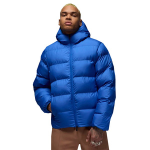 Chaquetas acolchadas de poliéster para hombres adultos, color azul marino, con cremallera, manga larga, ropa casual de invierno, chaqueta acolchada para jóvenes. - Product Image 1