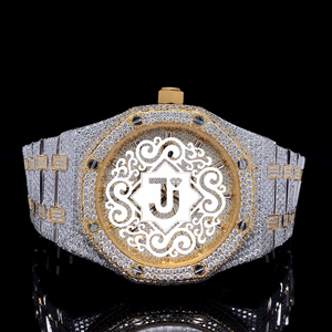 Reloj Mecánico ETA de Lujo con Incrustaciones de Moissanita en Oro Rosa, para Unisex, Estilo Hip Hop, Brillante, Disponible a Precio de Fábrica - Product Image 1
