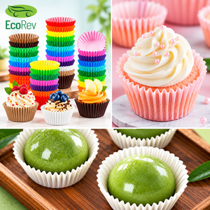 Papel para Hornear Anti-encrespamiento Reciclable de 40 g/m² y 45 g/m², Moldes de Papel para Cupcakes y Pasteles - Product Image 6