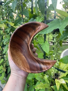 2026 Bol à salade en bois d'acacia Moon tye de 7 pouces, bol de service en bois pour salade, soupe, nouilles - Product Image 5