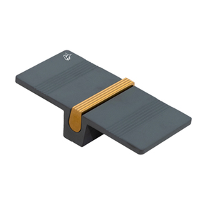 Poignée de meuble en aluminium bicolore à bord cannelé, design Stria, finition PVD Or, Or Rose, Gris Graphite, Vert, Noir Mat - Product Image 2