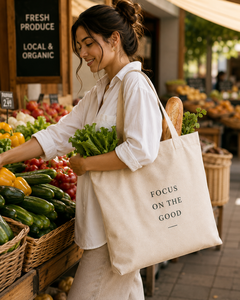 Bolsa de Mano de Lona de Algodón Natural, Estilo Minimalista, para Uso Diario y Compras - Product Image 6