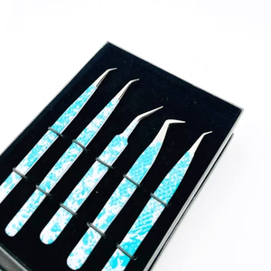 Pince à cils en fibre avec logo personnalisé, pince à cils Nano Grip 45 pour extension de cils, pince à cils avec logo personnalisé - Product Image 4