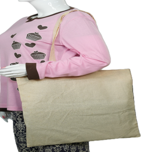 Natural Recycled Organic Cotton Reusable Custom <b>Canvas</b> Tote Bag Rope Handle Letter Pattern Zipper Closure for Gift Outdoor Use - Product Image 4