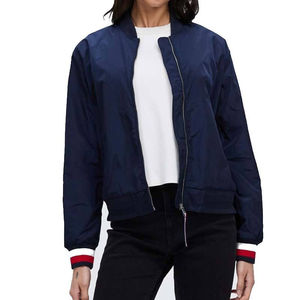 Best Style Best Design Women's <b>Quilted</b> Bomber Jacket High Quality 100% Polyester Shell Breathable Crocheted Sheep Skin Printed - Product Image 3