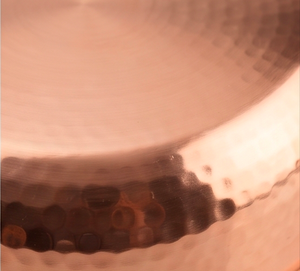 Sartén de cobre color oro rosa con mango de madera, diseño vintage hecho a mano, para uso en cocinas de gas e inducción, sin revestimiento. - Product Image 3