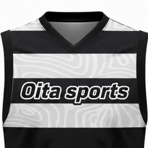 Ensemble maillot et short de volley-ball noir et blanc sans manches, sublimé, pour équipe professionnelle, vêtements de sport et d'entraînement - Product Image 4