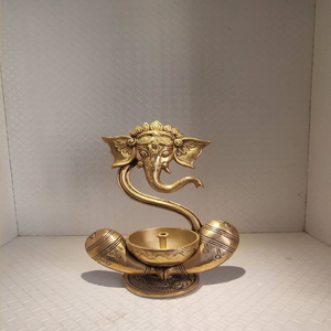 <b>Silver</b> Plated Lotus Flower Design akhand diya oil <b>lamp</b> Stand, available at wholesale prices. - Product Image 2