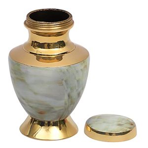 Distinctive Brass Adult Cremation Tribute Funeral Urn <b>Memorial</b> <b>Keepsake</b> Holder Featuring Premium Secure Top Finish - Product Image 6