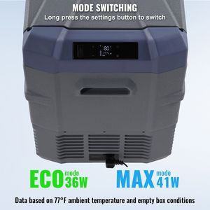 Refrigerador Portátil de Doble Zona para Automóvil de 12 Voltios con Capacidad de 50 L / 52.8 QT, Enchufe Europeo, Temperatura Ajustable de 4 a 68 °F, Congelador - Product Image 5