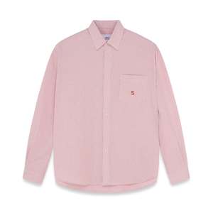 Chemise décontractée unisexe OEM personnalisée en popeline bleue à carreaux, avec logo brodé, manches longues, 100 % coton respirant, style urbain - Product Image 4