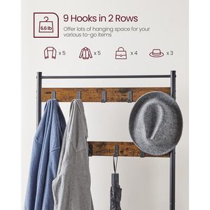 Meuble d'entrée avec banc de rangement pour chaussures, structure en acier, organisateur d'entrée 12,6 x 27,6 x 68,9 pouces - Product Image 4