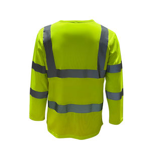 เสื้อเชิ้ตแขนยาวสีดำแบบยูนิเซ็กซ์ สะท้อนแสง มองเห็นได้ชัดเจน สำหรับงานอุตสาหกรรม ป้องกันลม พร้อมคุณสมบัติป้องกันความปลอดภัย ผลิตจากผ้าฝ้าย - Product Image 3
